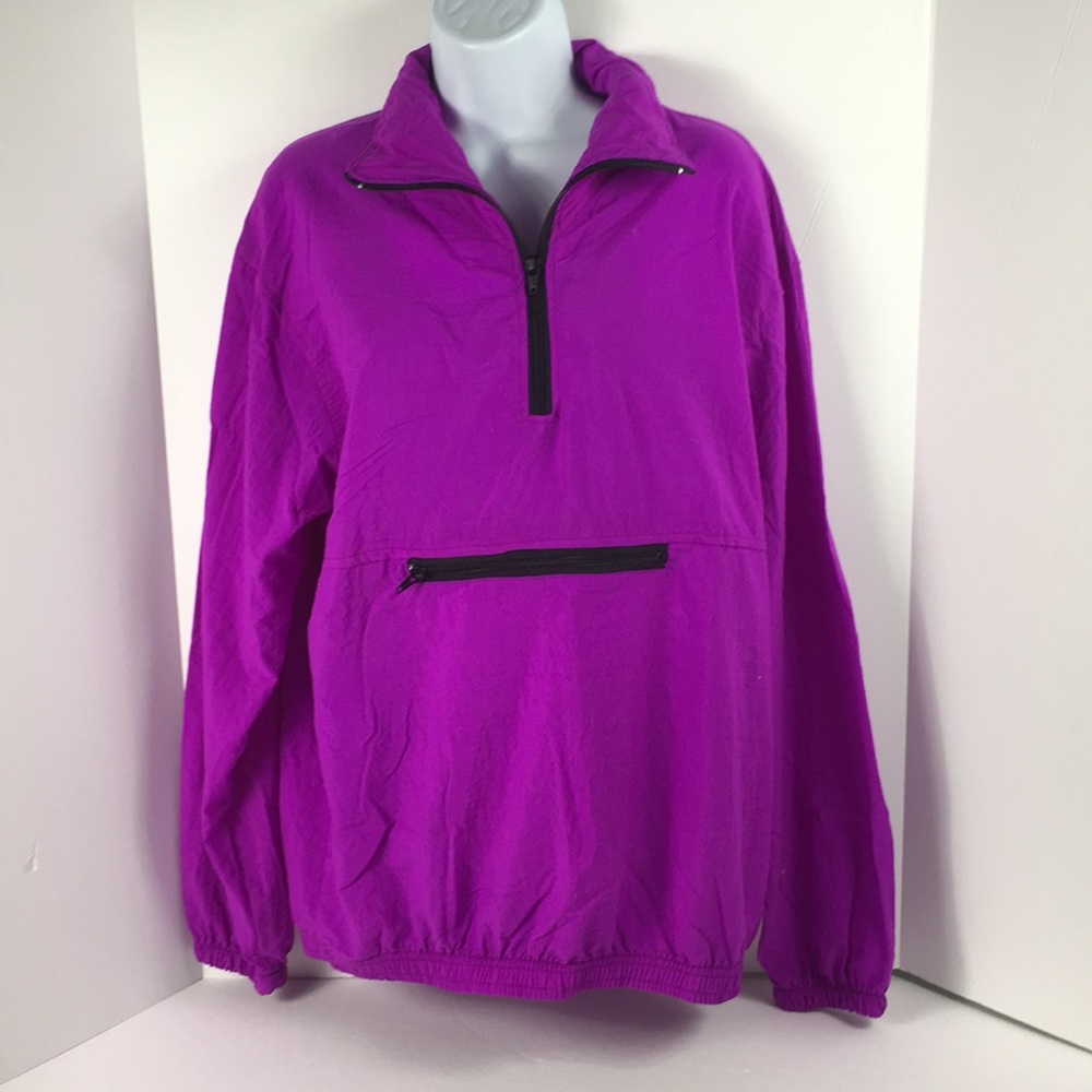 Vintage Purple Windbreaker Pullover Size Medium